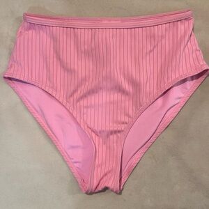 NWOT Joe Fresh Women’s Pink Ribbed Swim Bottoms